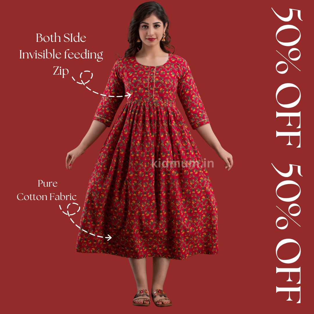 Kidmum Maternity Feeding Kurti Rose Blush
