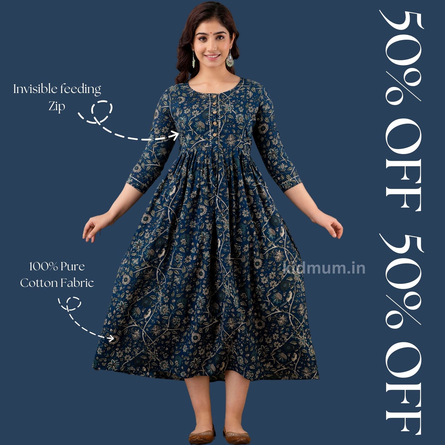 Kidmum Maternity Feeding Kurti Berry