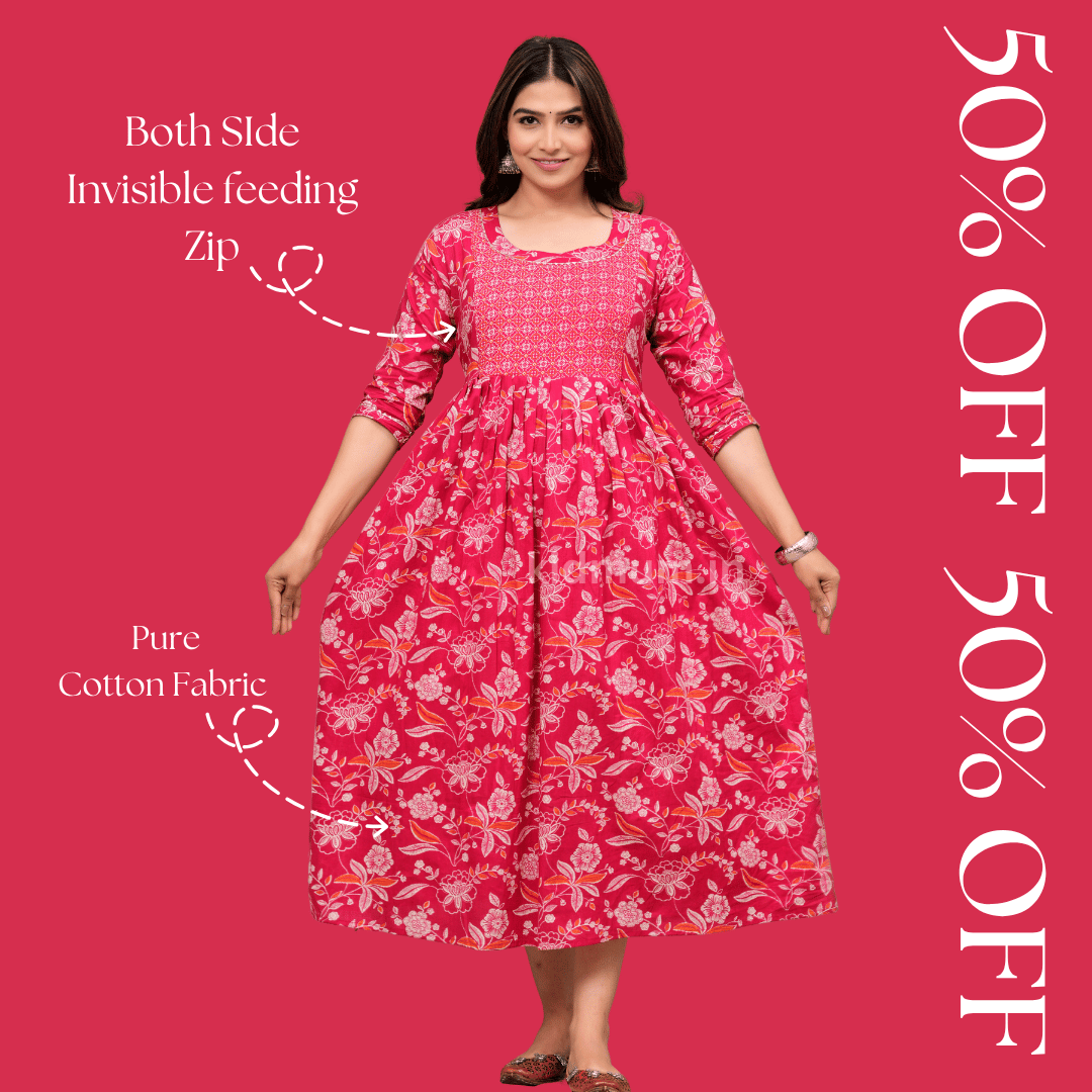 Kidmum Maternity Feeding Kurti Rosy Charm
