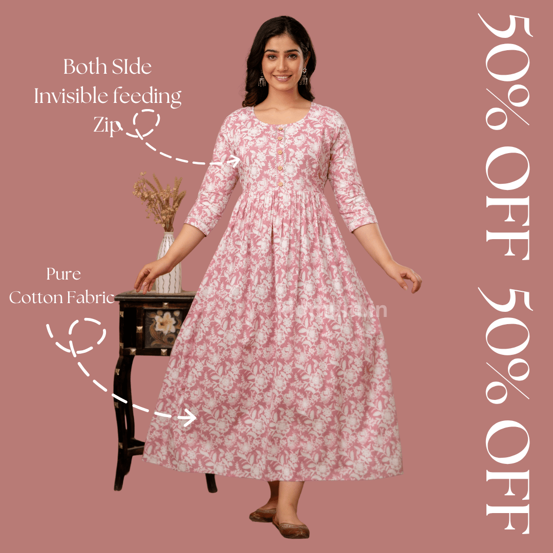Kidmum Maternity Feeding Kurti Plum