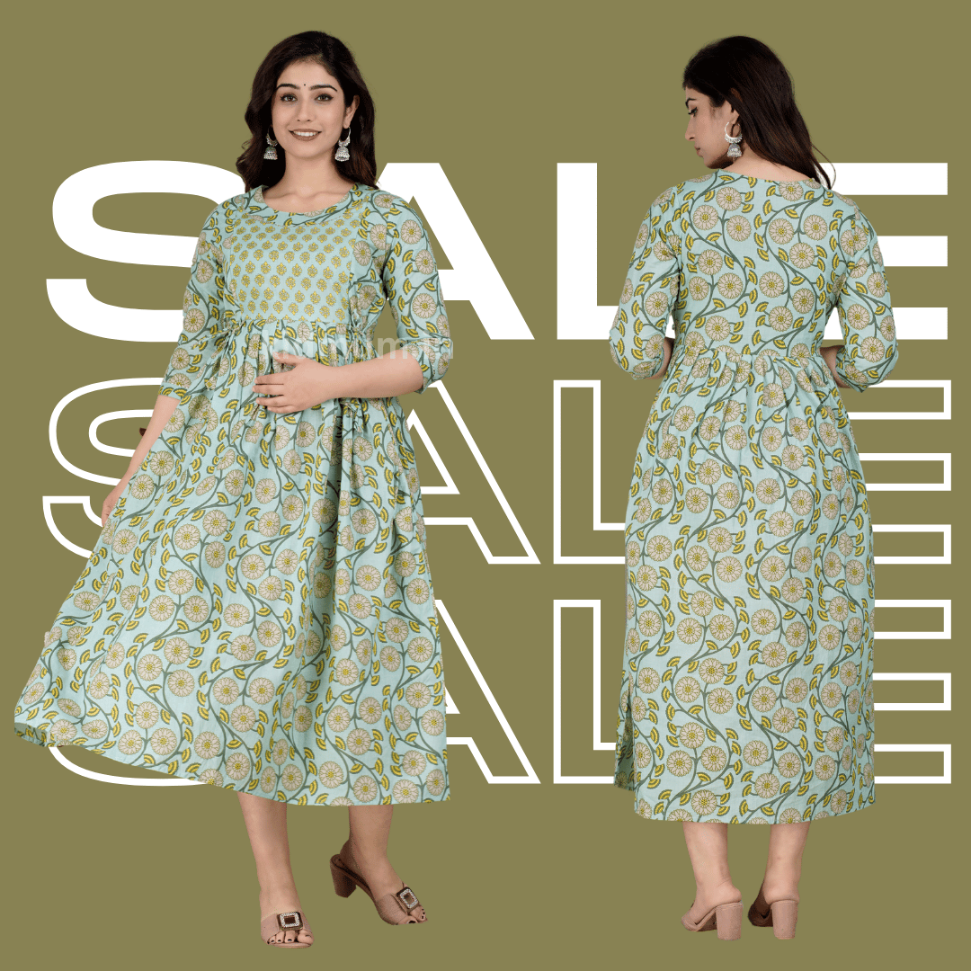 Kidmum Maternity Feeding Kurti Pistachio