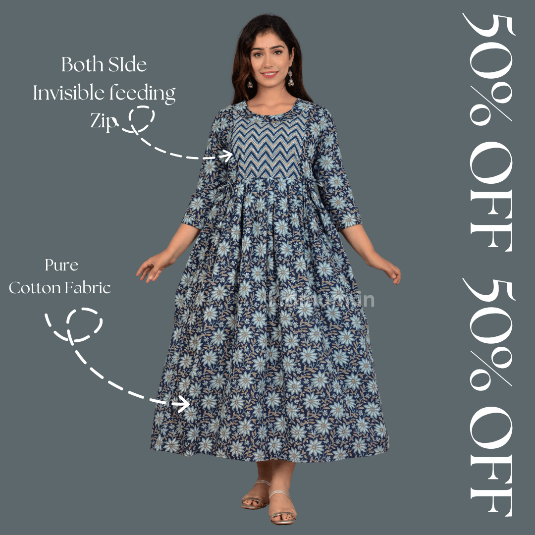 Kidmum Maternity Feeding Kurti Rosebud