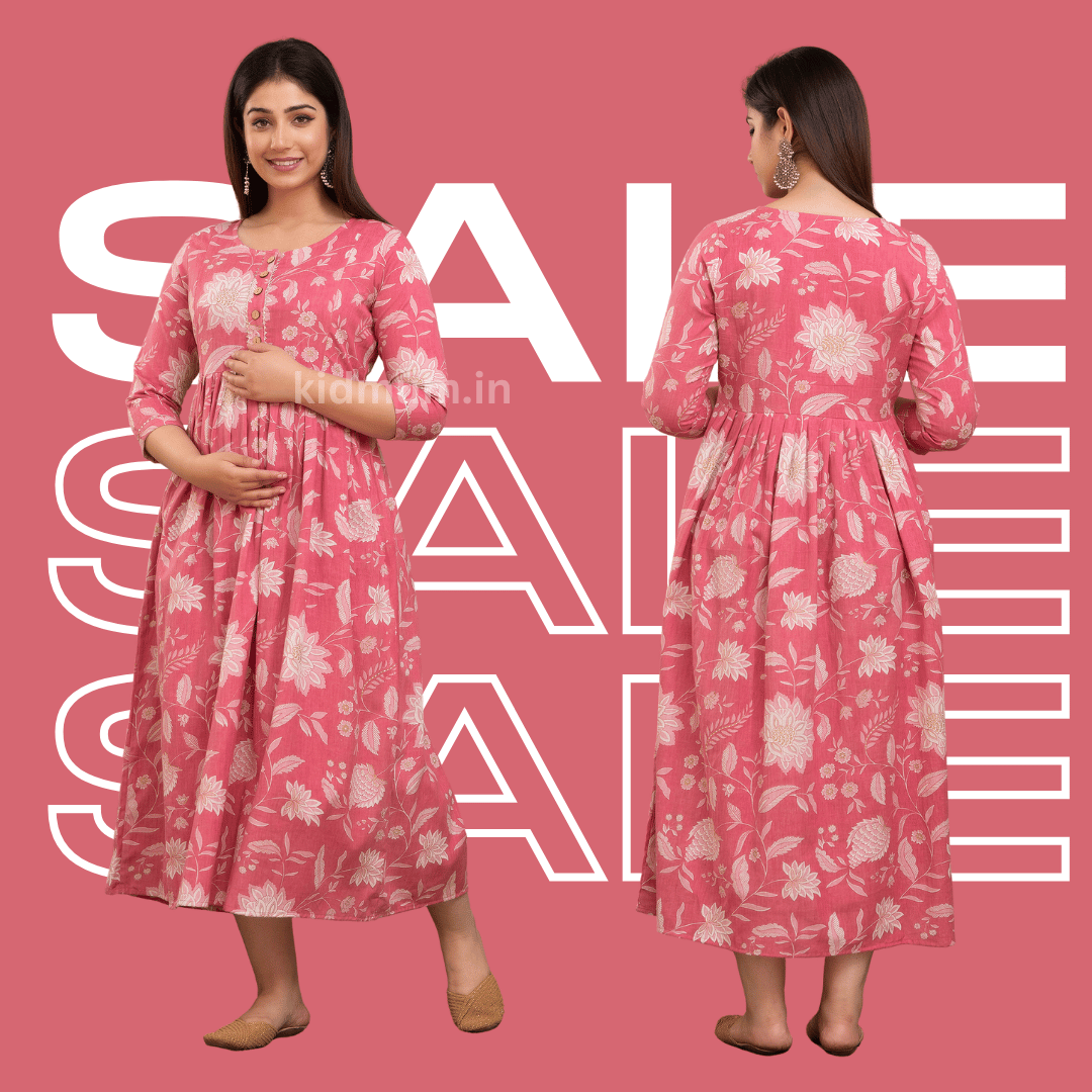 Kidmum Maternity Feeding Kurti Petal Pink