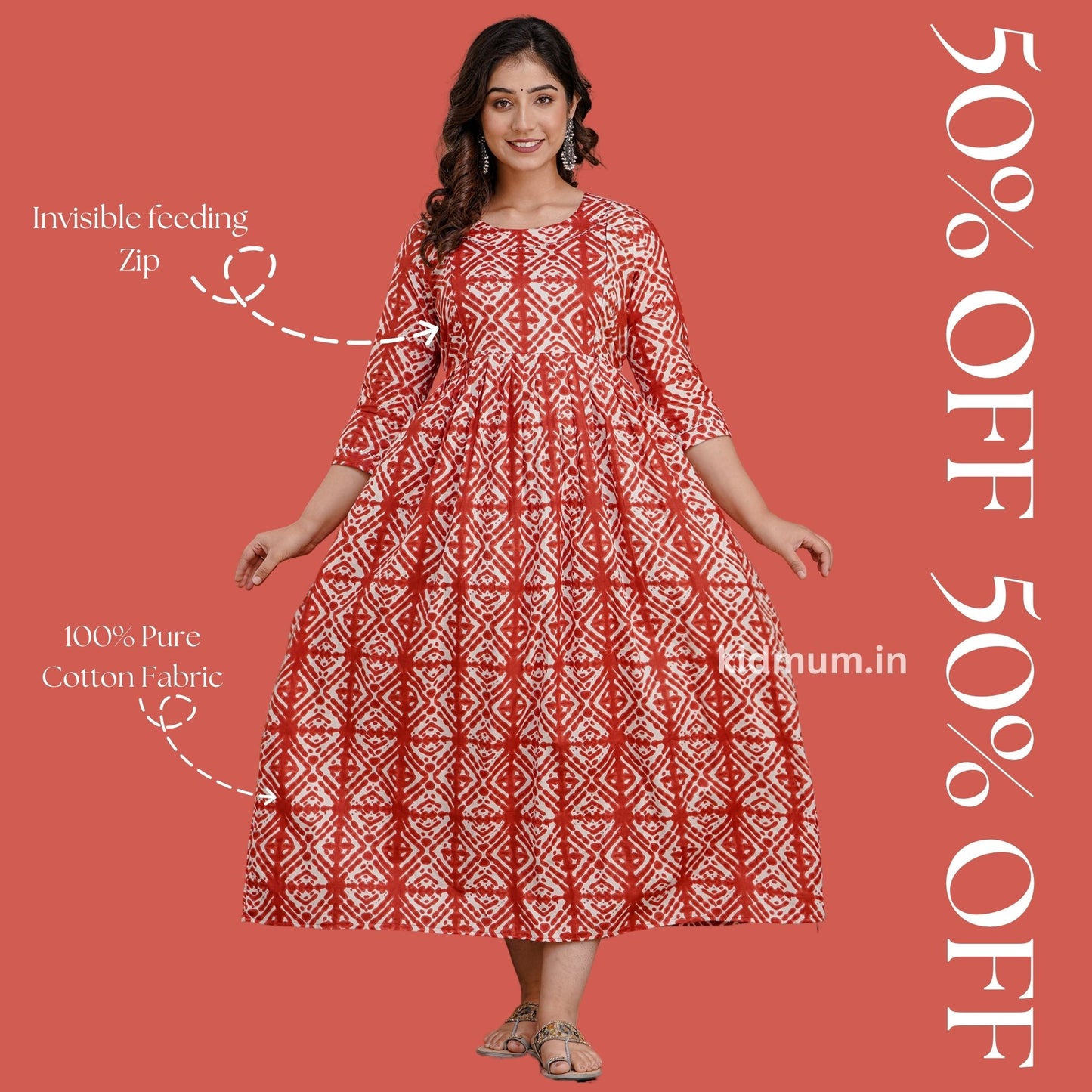 Kidmum Feeding Kurti/Maternity Kurti Tangy