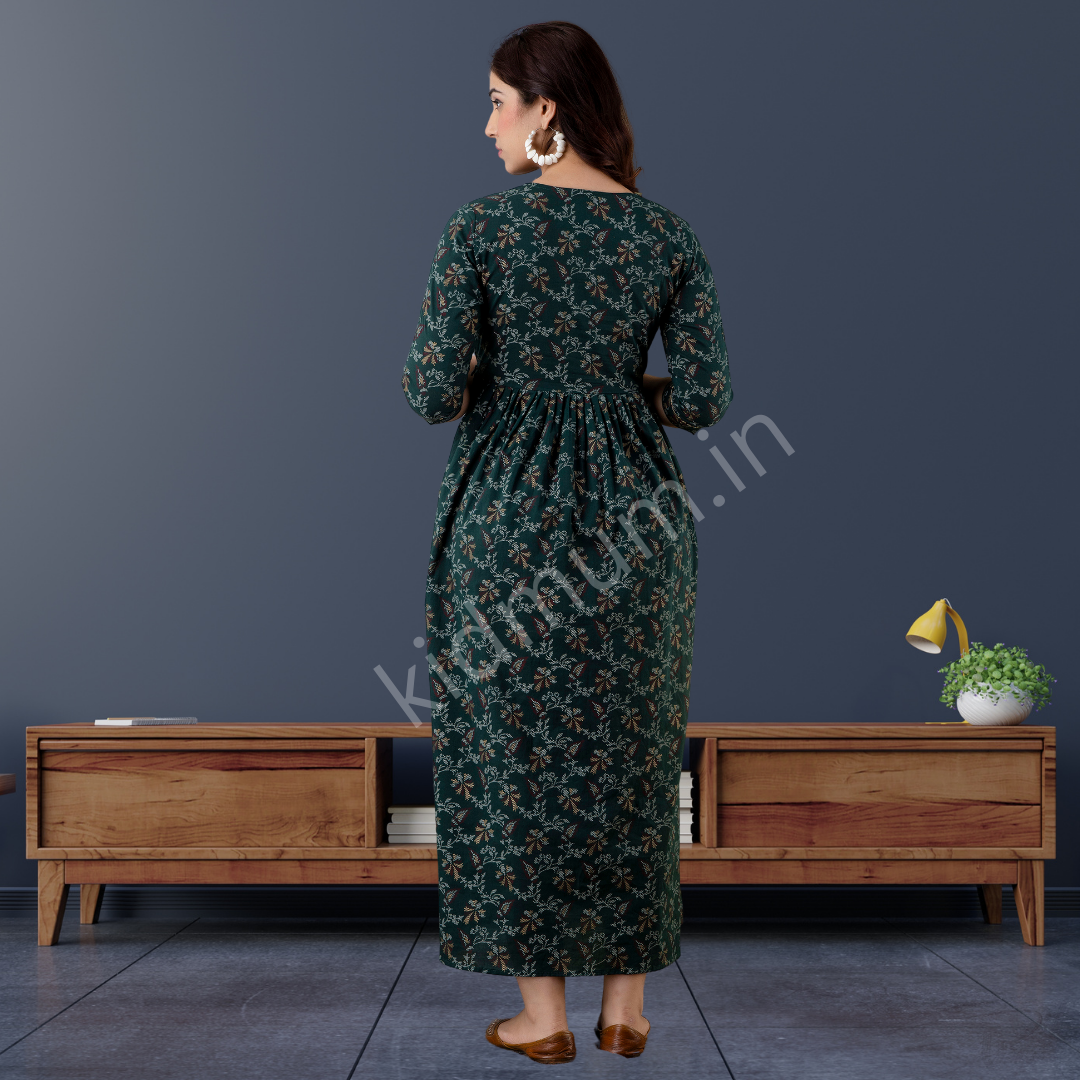 Kidmum™ Feeding Kurti Leaf Green