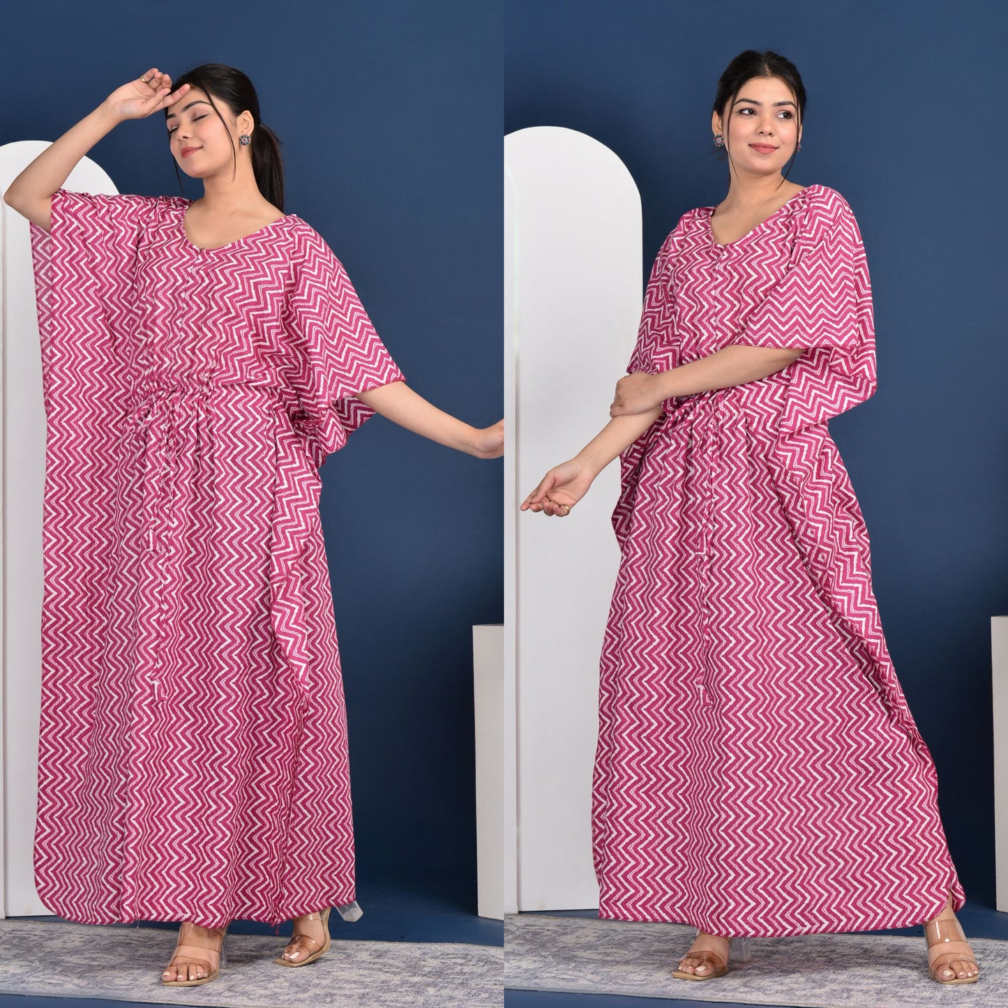 Kidmum™ Maternity Feeding Kaftan Pink Zig