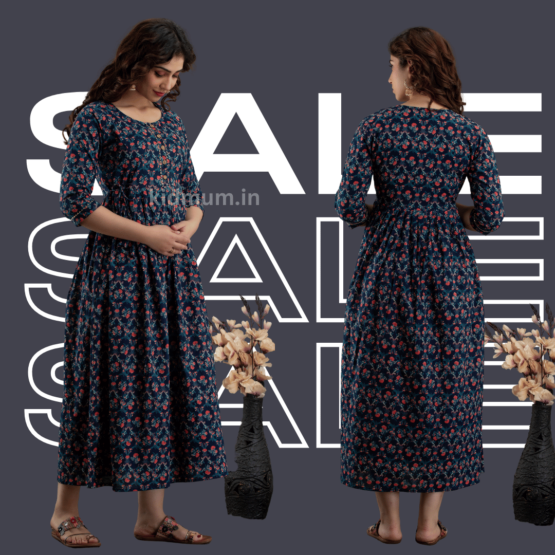 Kidmum Maternity Feeding Kurti Floral Tide