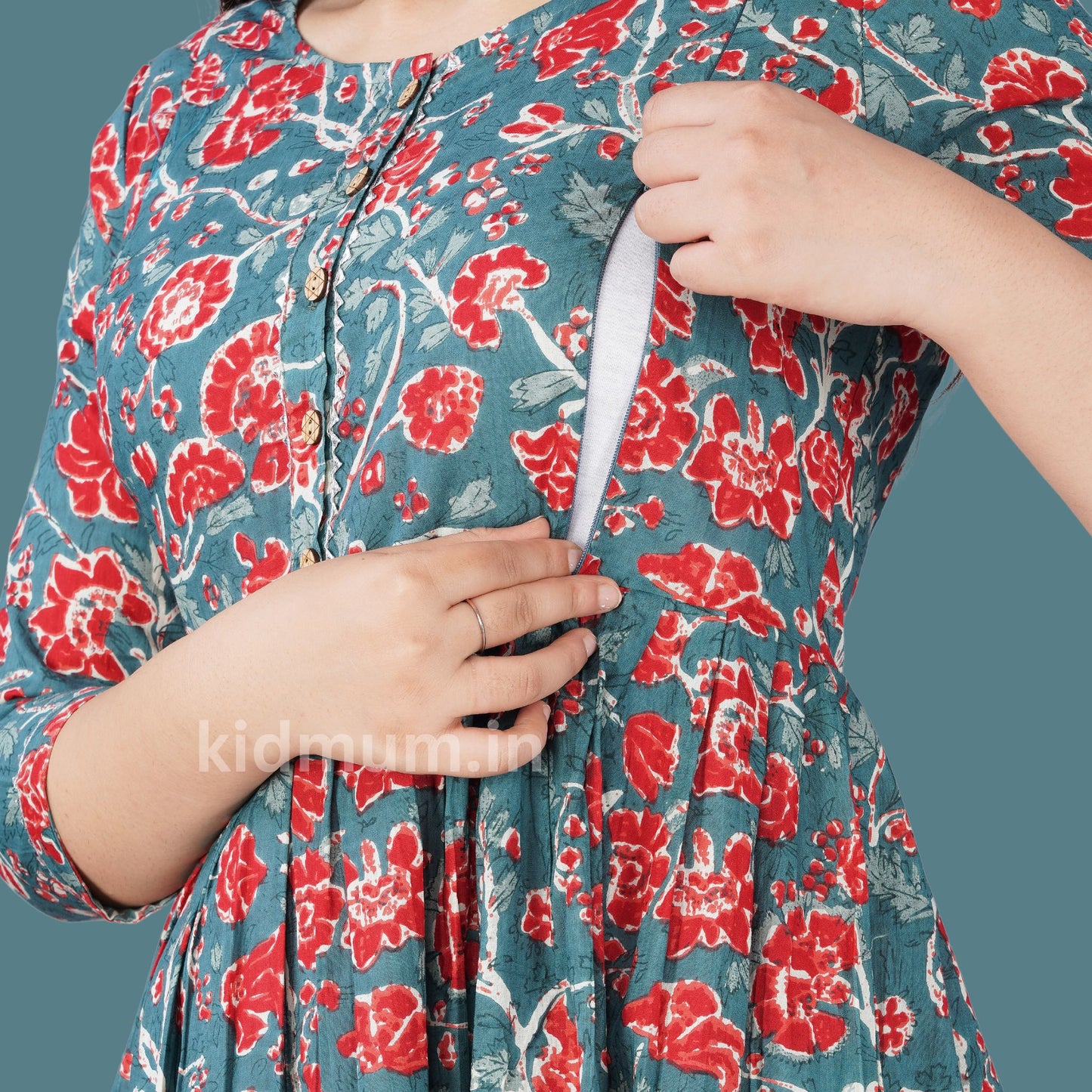 Kidmum Maternity Feeding Kurti Scarlet