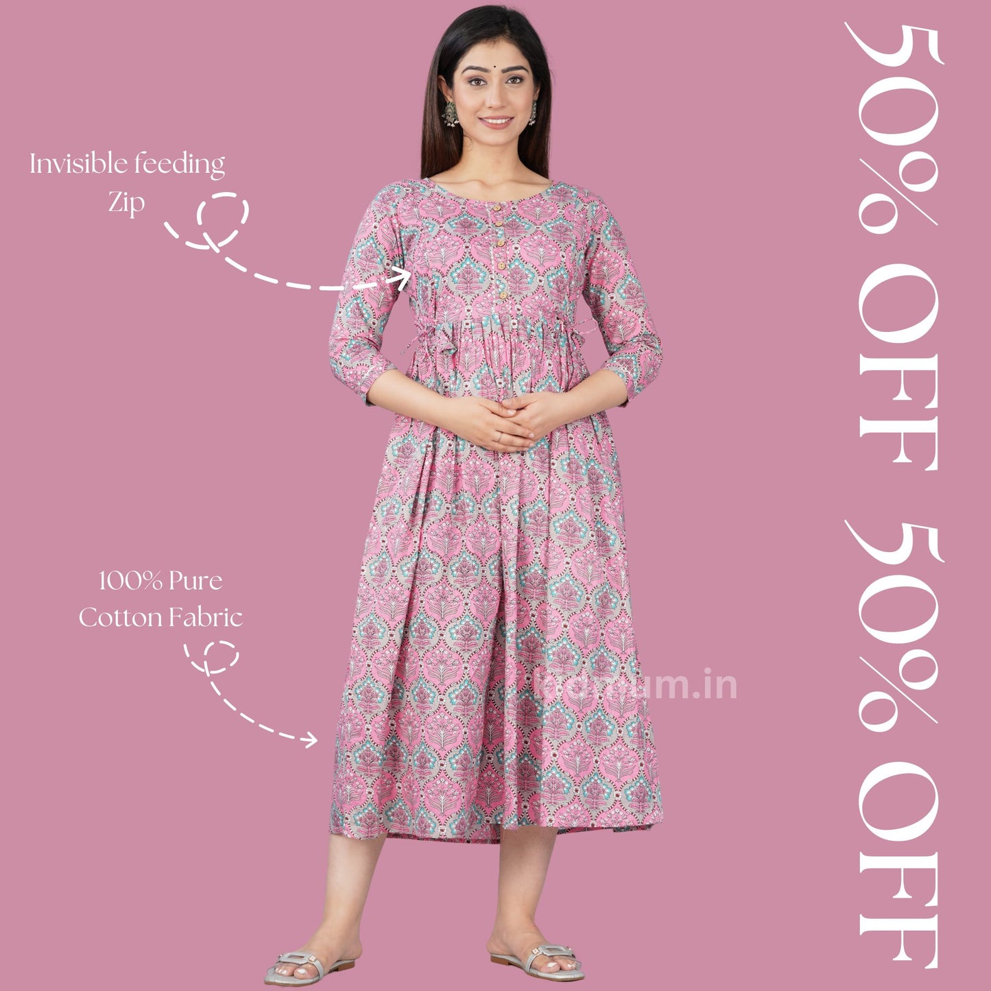 Kidmum Maternity Feeding Kurti RubyRose
