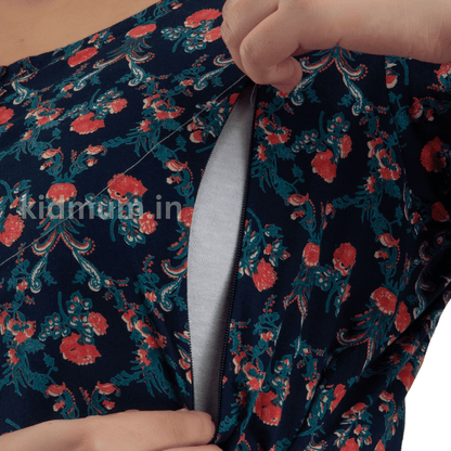 Kidmum Maternity Feeding Kurti Floral Tide