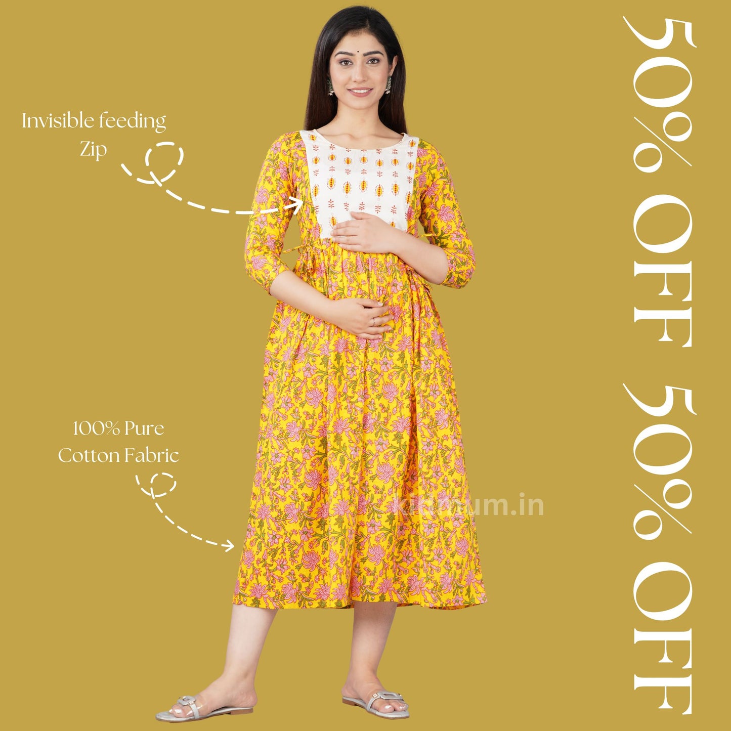 Kidmum Maternity Feeding Kurti Buttercup