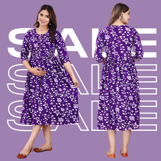 Kidmum Maternity Feeding Kurti Purpi Indigo