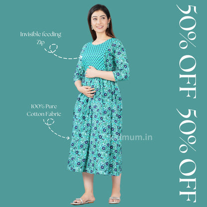 Kidmum Maternity Feeding Kurti MintyMist
