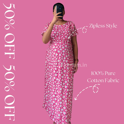 Kidmum Zipless Maternity Feeding Loungewear RoseBlush