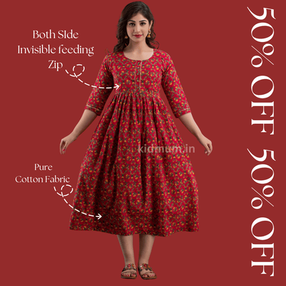Kidmum Maternity Feeding Kurti Rose Blush