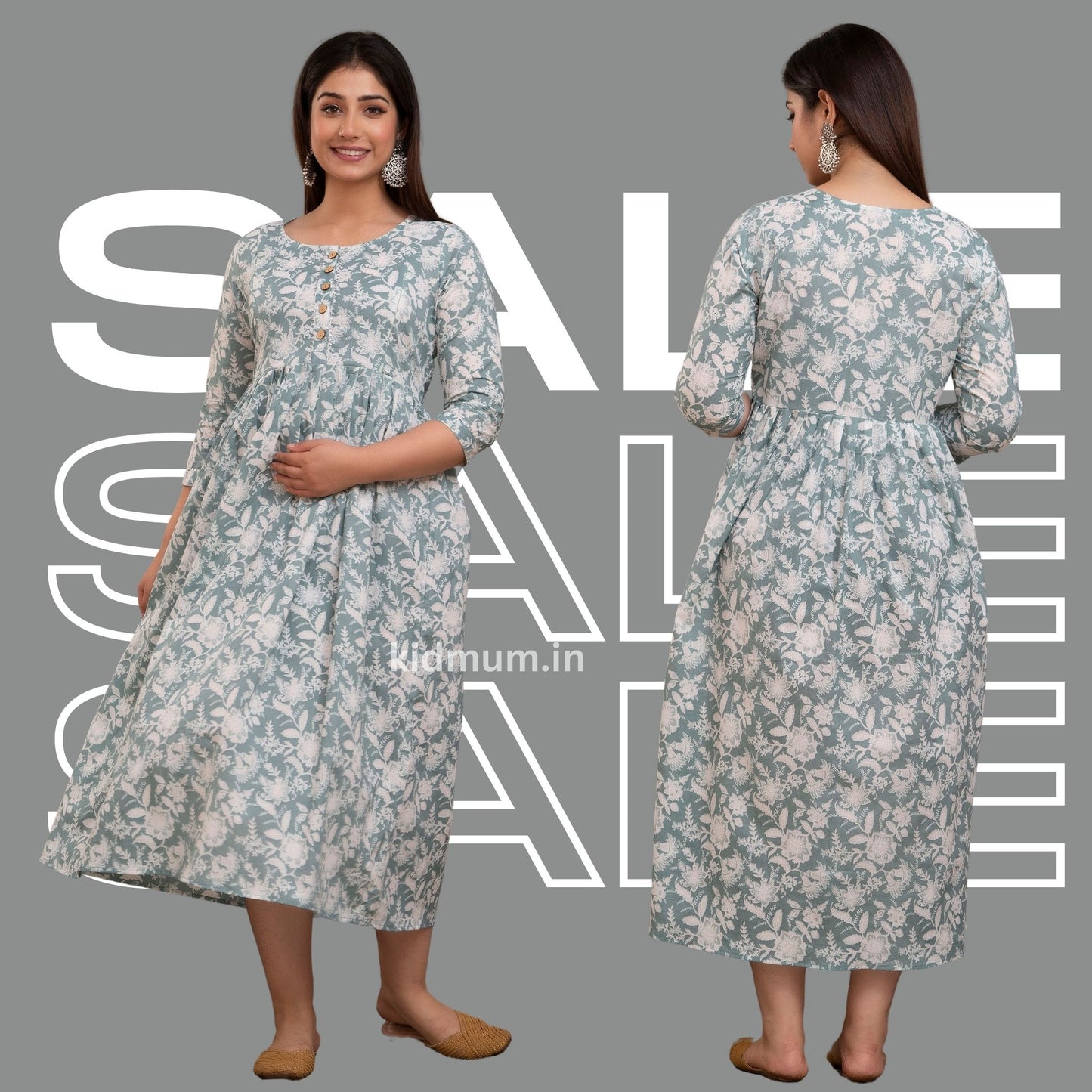 Kidmum Maternity Feeding Kurti Silver