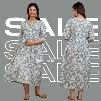 Kidmum Maternity Feeding Kurti Silver
