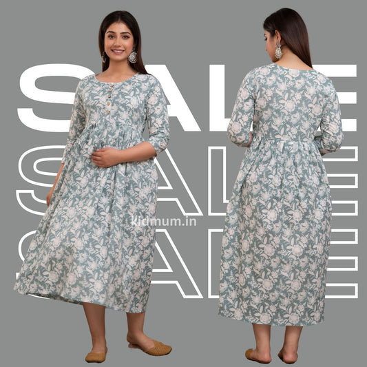 Kidmum Maternity Feeding Kurti Silver