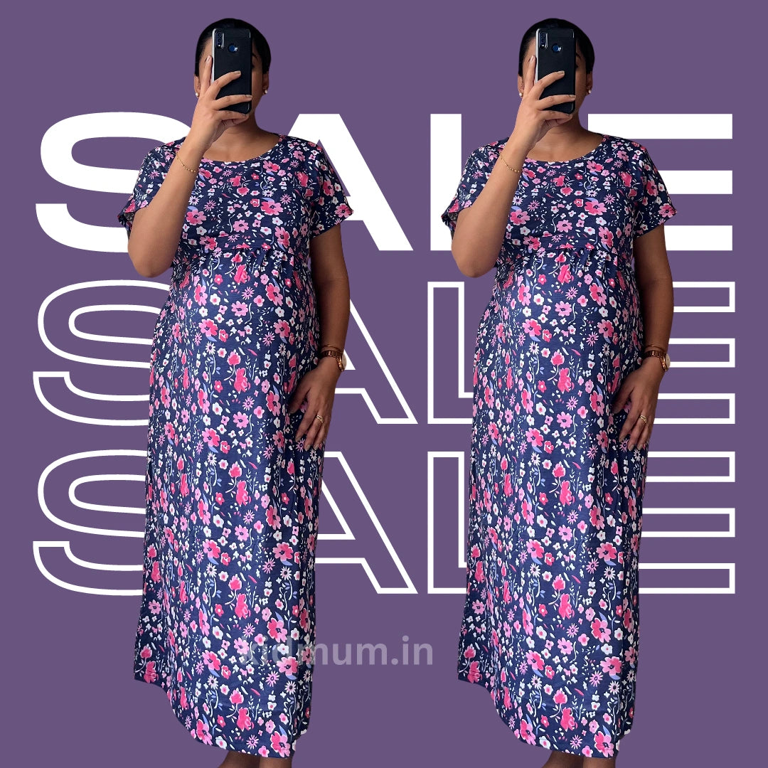 Kidmum Zipless Maternity Feeding Loungewear IndigoHale