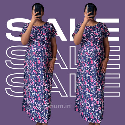 Kidmum Zipless Maternity Feeding Loungewear IndigoHale