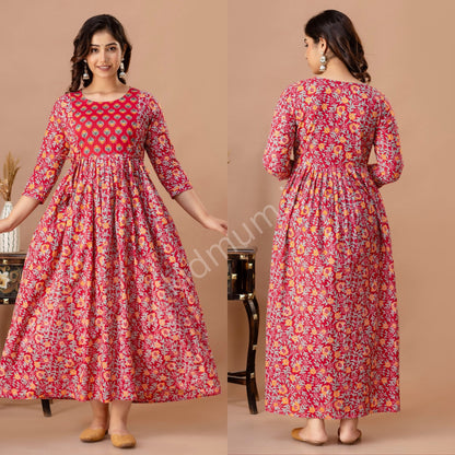 Kidmum™ Feeding Kurti Red Block
