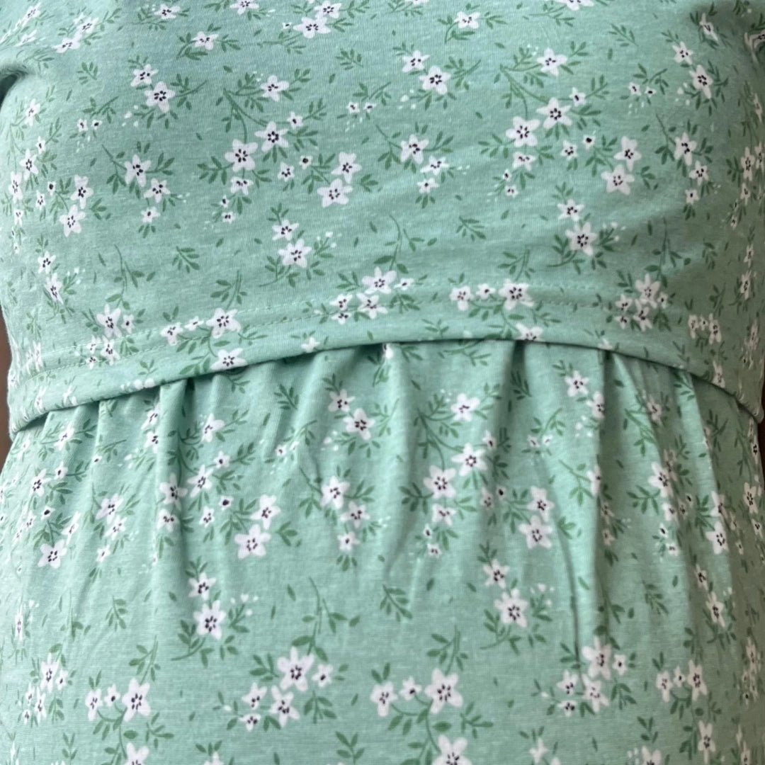 Kidmum Zipless Maternity Feeding Loungewear GreenGlow