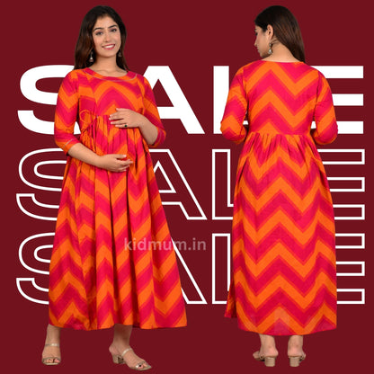 Kidmum Maternity Feeding Kurti Cherry