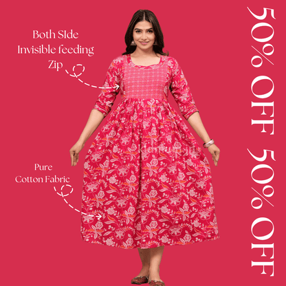 Kidmum Maternity Feeding Kurti Rosy Charm