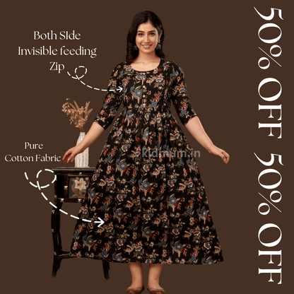 Kidmum Maternity Feeding Kurti Mocha