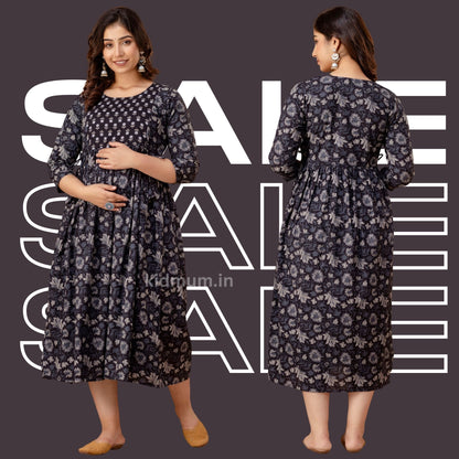 Kidmum Maternity Feeding Kurti Charcoal