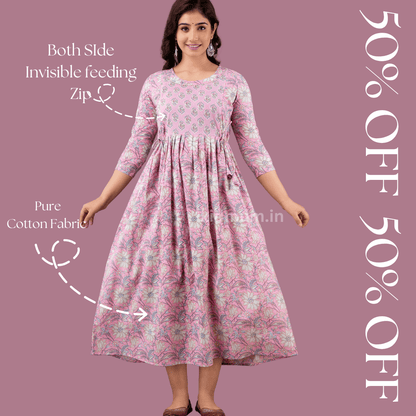 Kidmum Maternity Feeding Kurti Blush Pearl