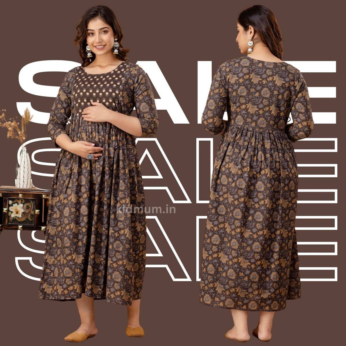 Kidmum Maternity Feeding Kurti Cocoa