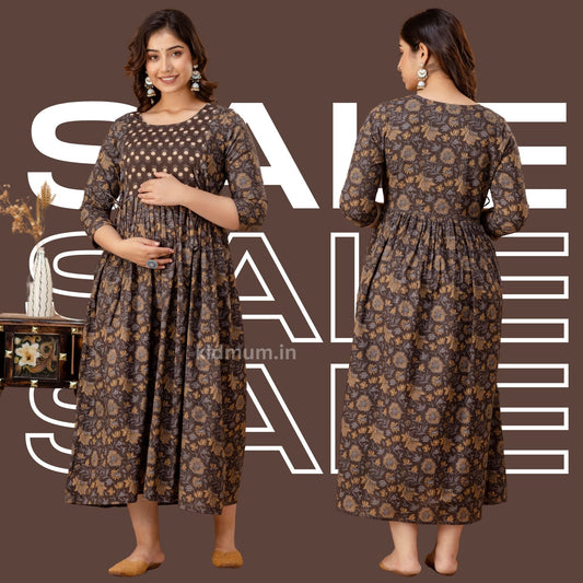 Kidmum Maternity Feeding Kurti Cocoa
