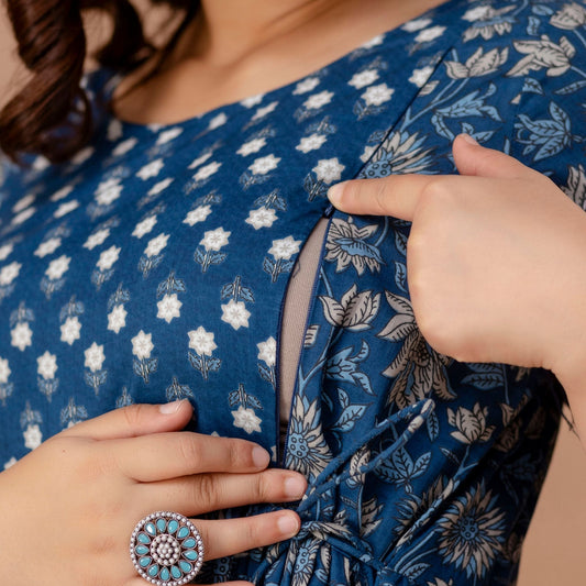 Kidmum™ Feeding Kurti Bluie Floral