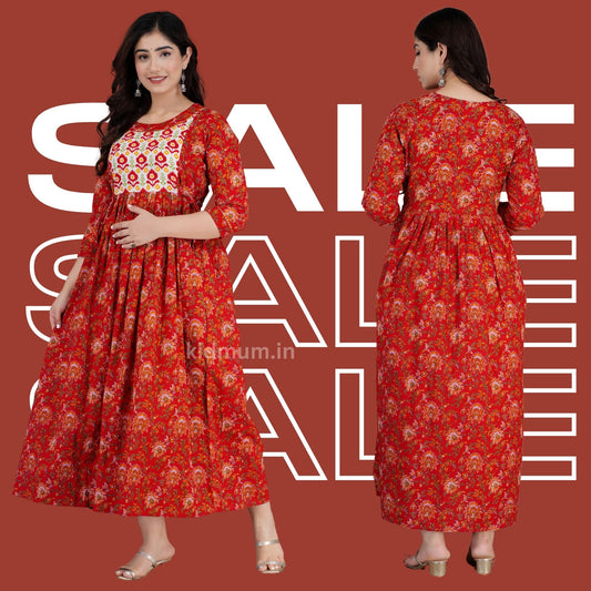 Kidmum Maternity Feeding Kurti Rouge