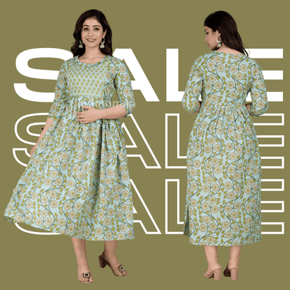 Kidmum Maternity Feeding Kurti Pistachio