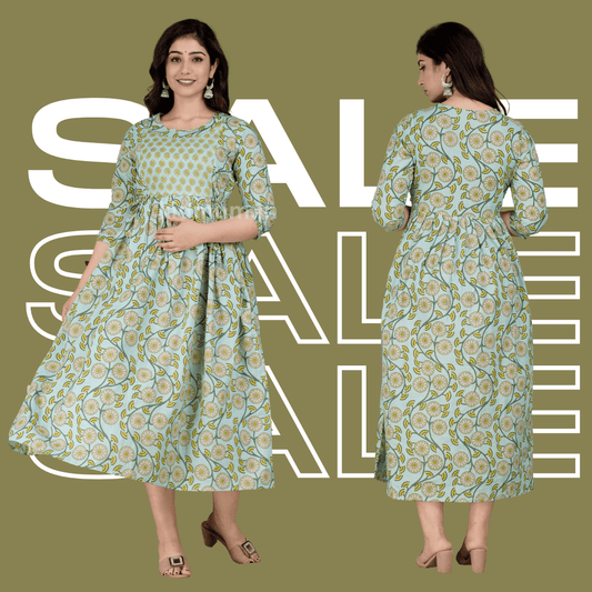 Kidmum Maternity Feeding Kurti Pistachio