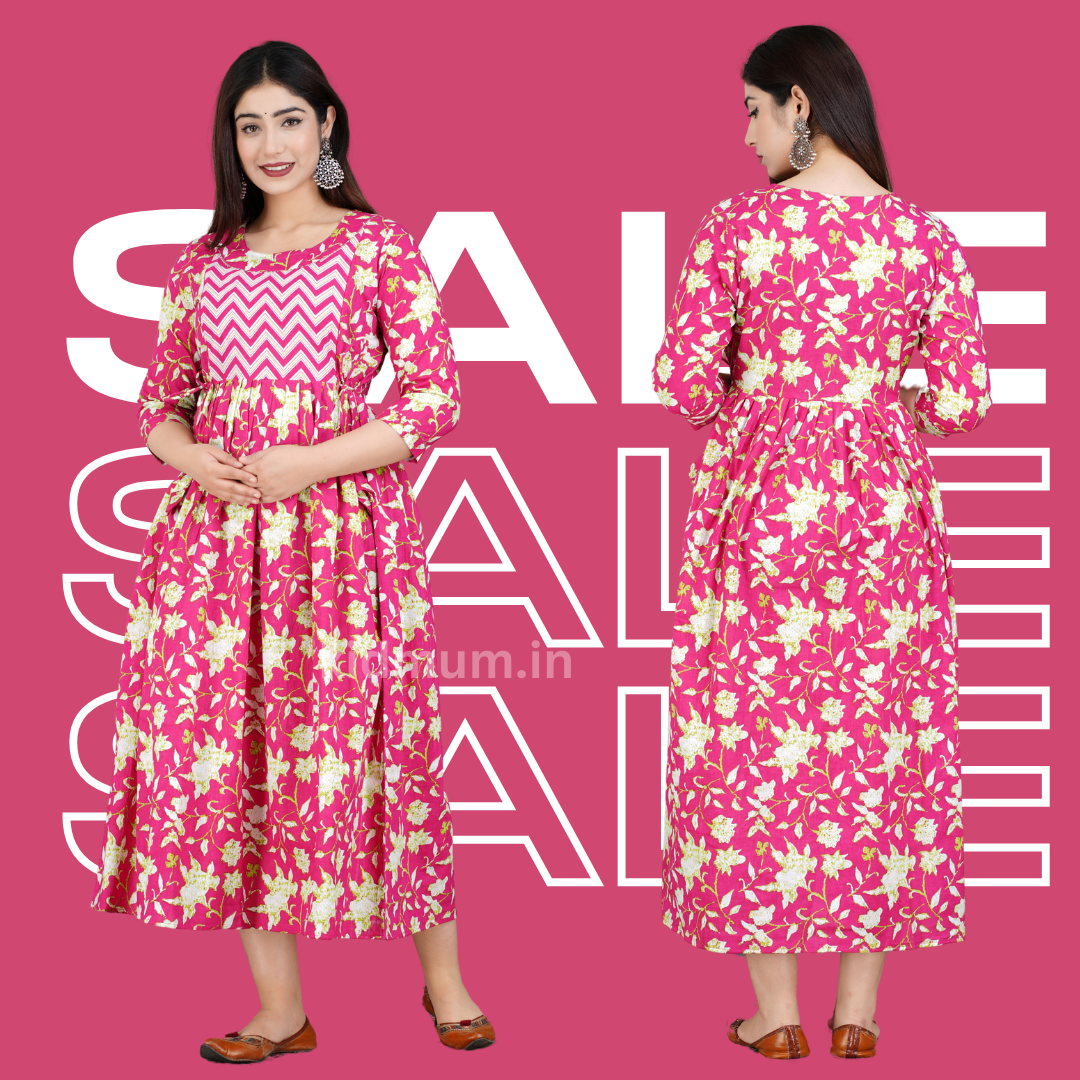Kidmum Maternity Feeding Kurti Rosebud