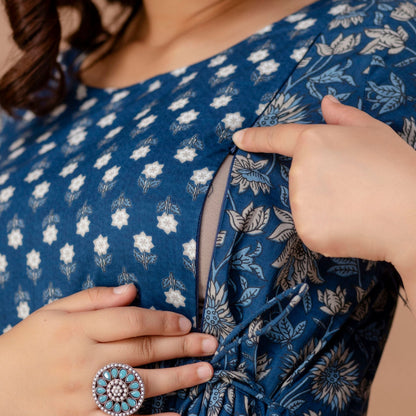Kidmum™ Feeding Kurti Bluie Floral