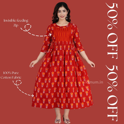 Kidmum Maternity Feeding Kurti Ripple