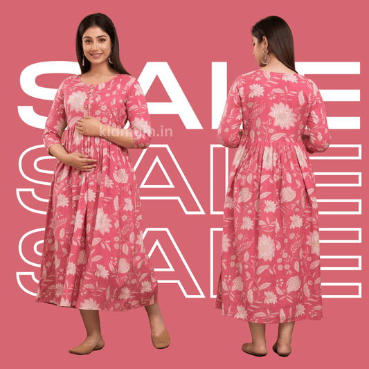 Kidmum Maternity Feeding Kurti Petal Pink