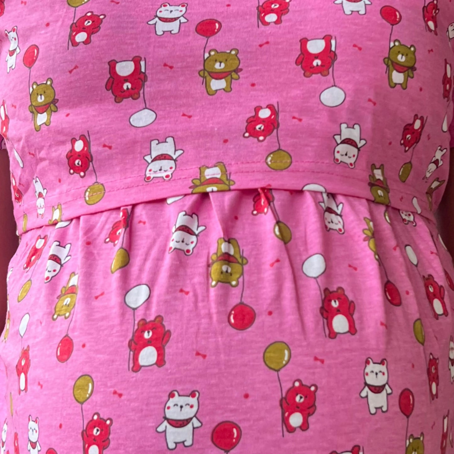 Kidmum Zipless Maternity Feeding Loungewear Cranberry Crush