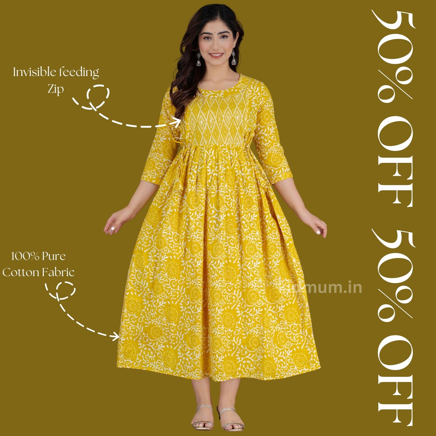 Kidmum Maternity Feeding Kurti Sunny