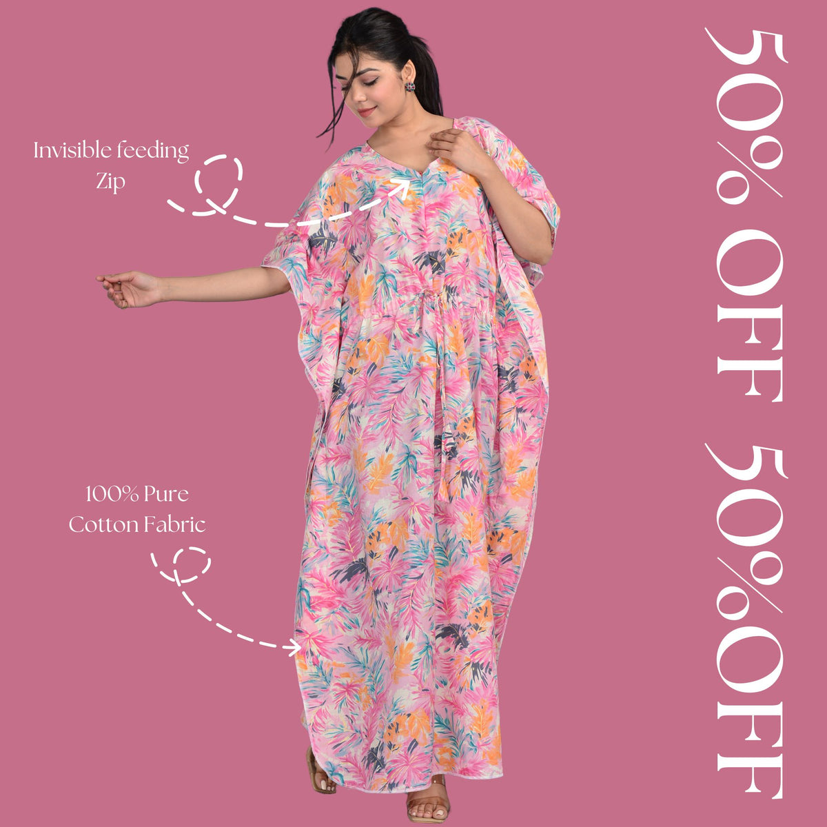 Kidmum™ Maternity Feeding Kaftan Multi