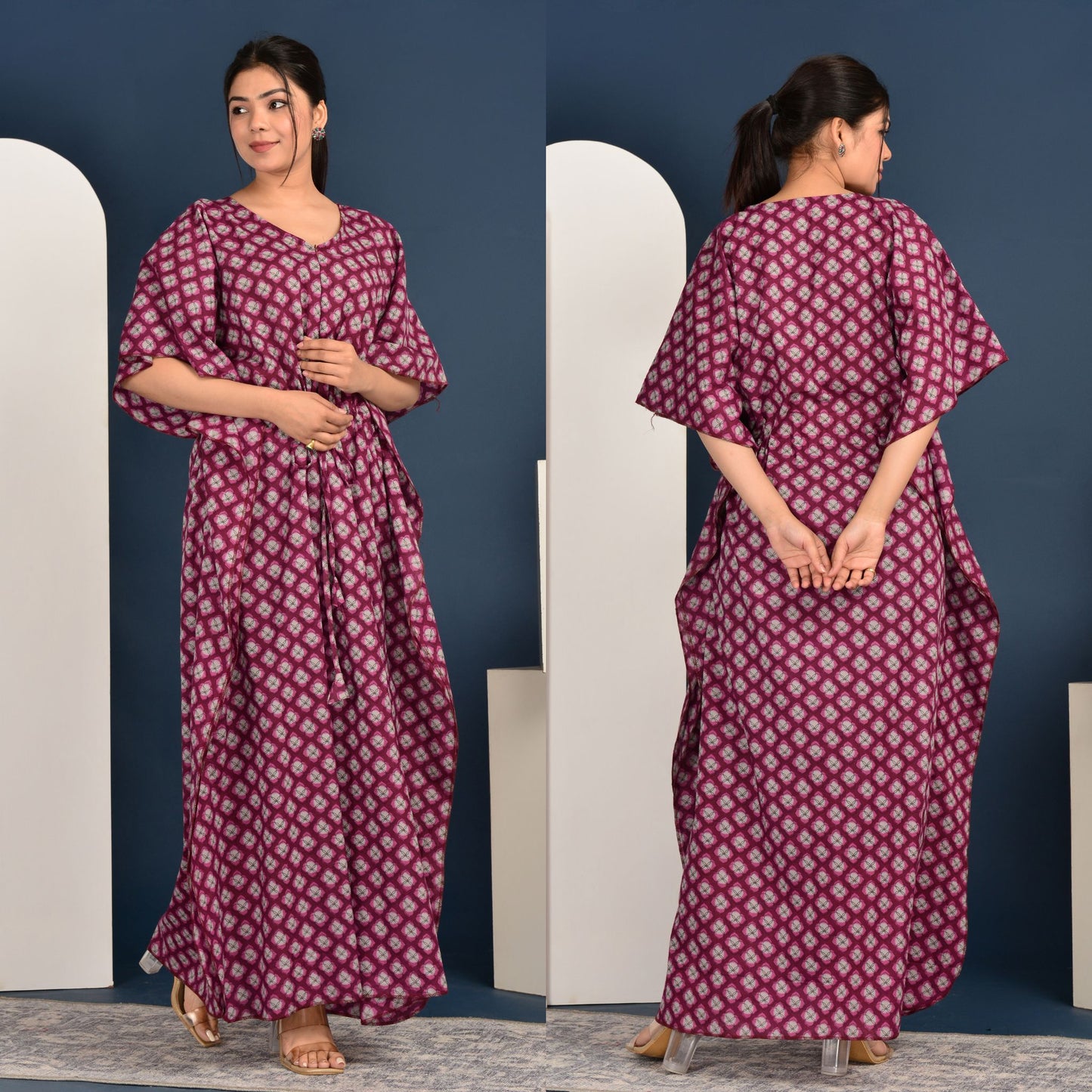 Kidmum™ Maternity Feeding Kaftan Maroon
