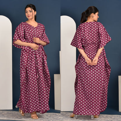 Kidmum™ Maternity Feeding Kaftan Maroon