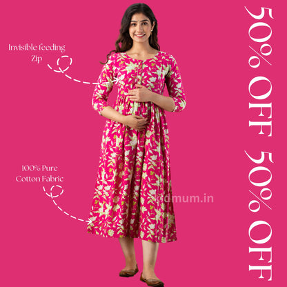 Kidmum Maternity Feeding Kurti Strawberry