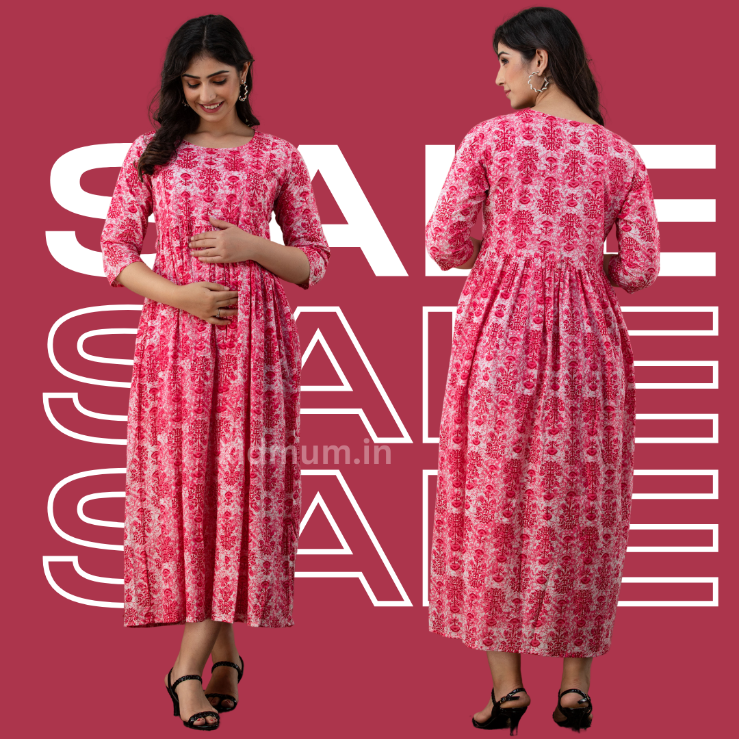 Kidmum Maternity Feeding Kurti Radiant Rose