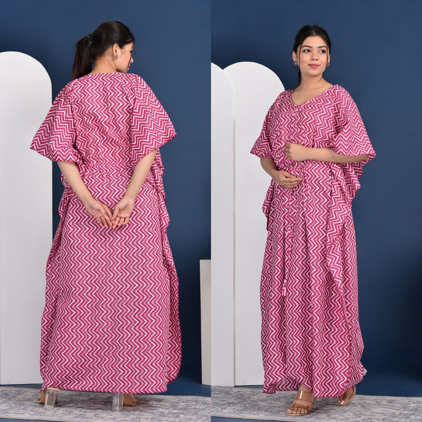 Kidmum™ Maternity Feeding Kaftan Pink Zig