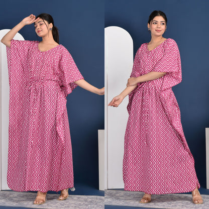 Kidmum™ Maternity Feeding Kaftan Pink Zig